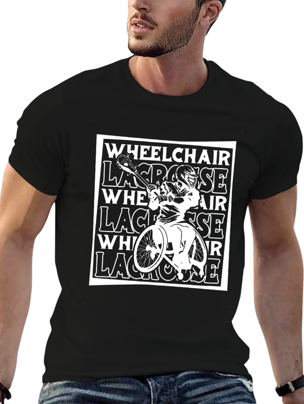 Wheelchair Lacrosse Graphic Tee - Black
