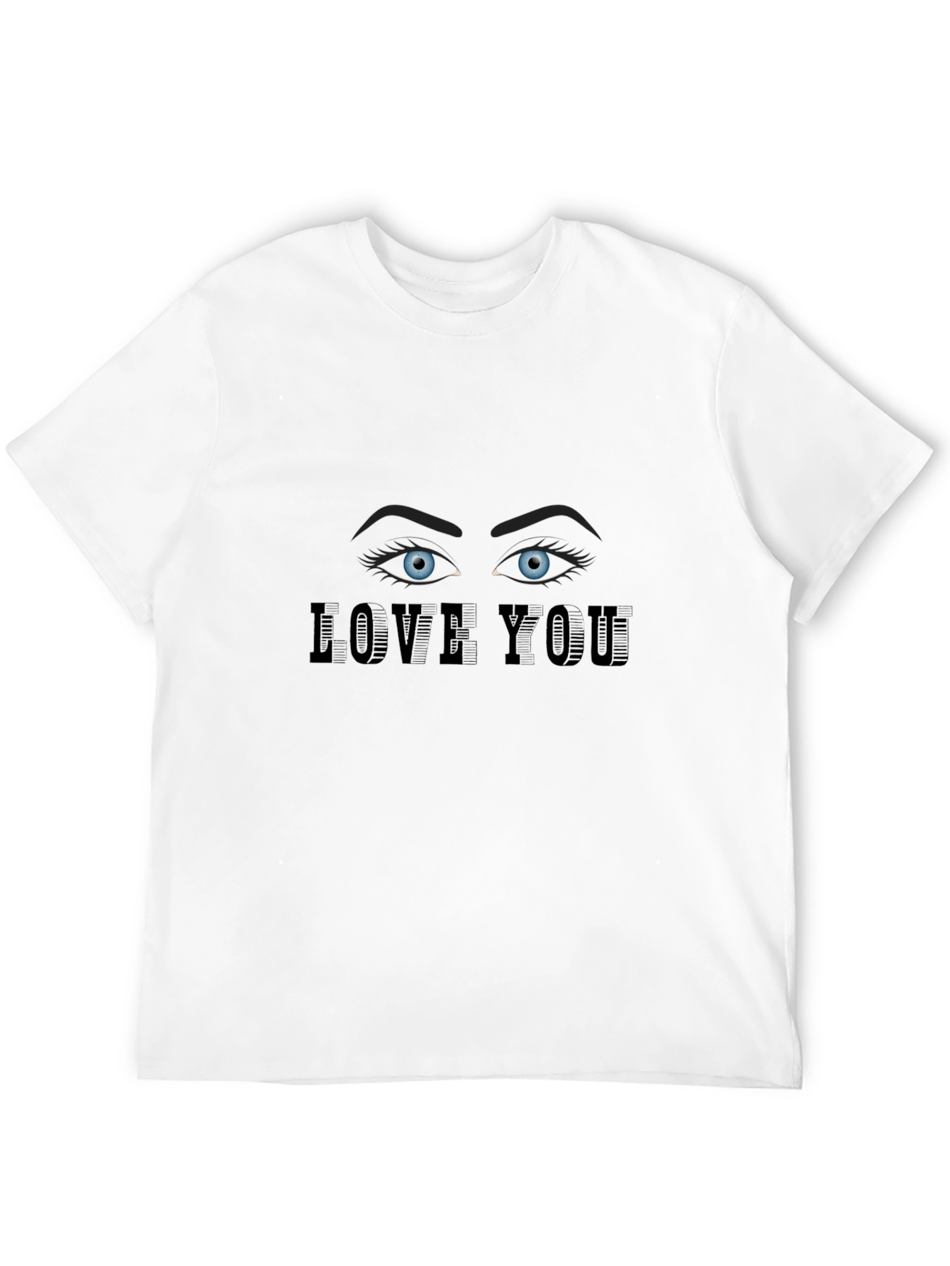 Love You Eyes Graphic T-Shirt - Casual Wear