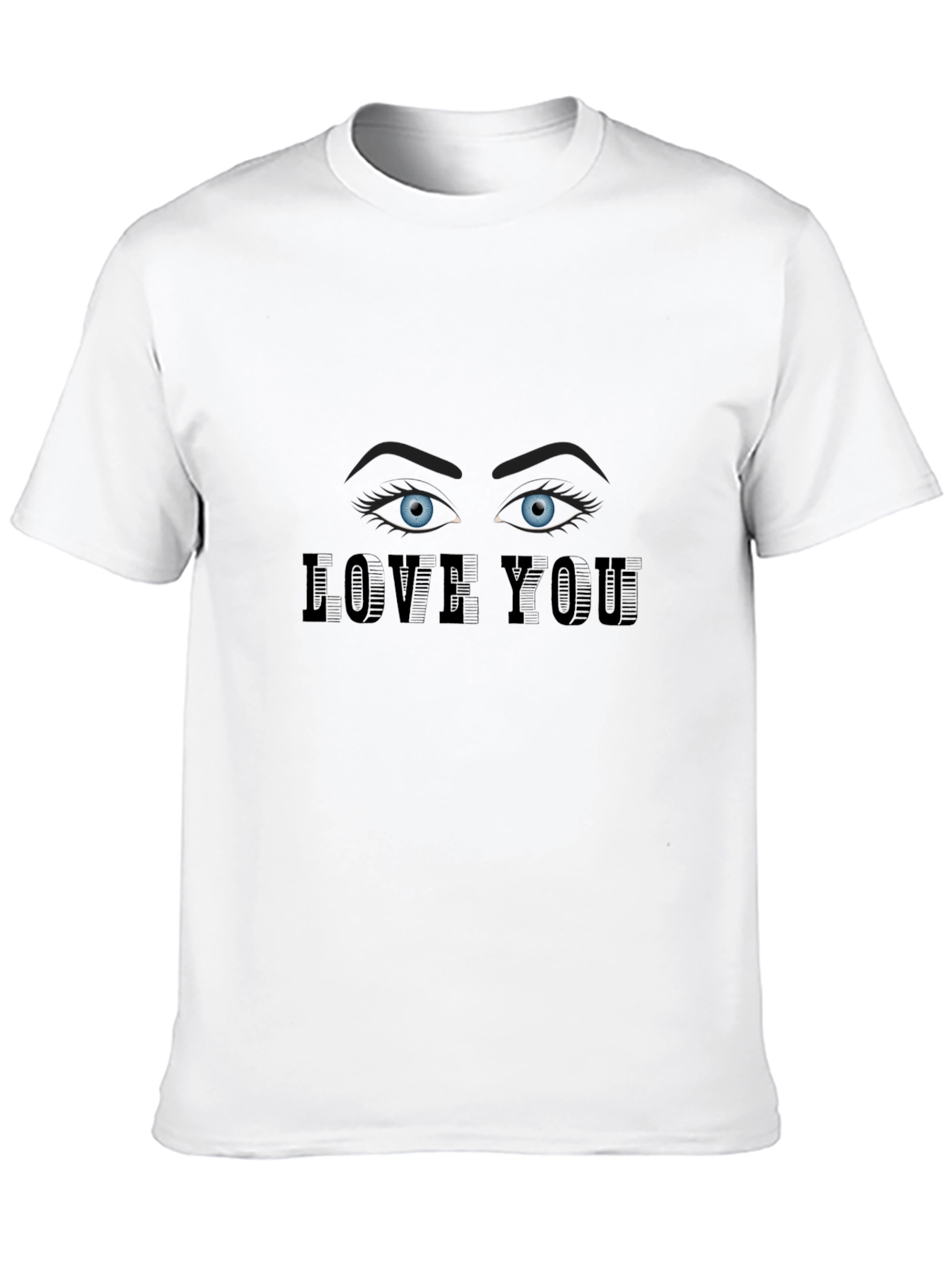 Love You Eyes Graphic T-Shirt - Casual Wear