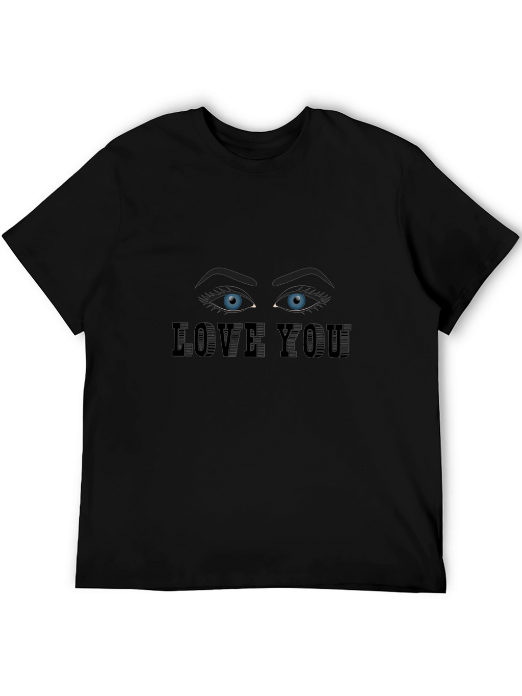 Love You Eyes Graphic T-Shirt - Casual Wear