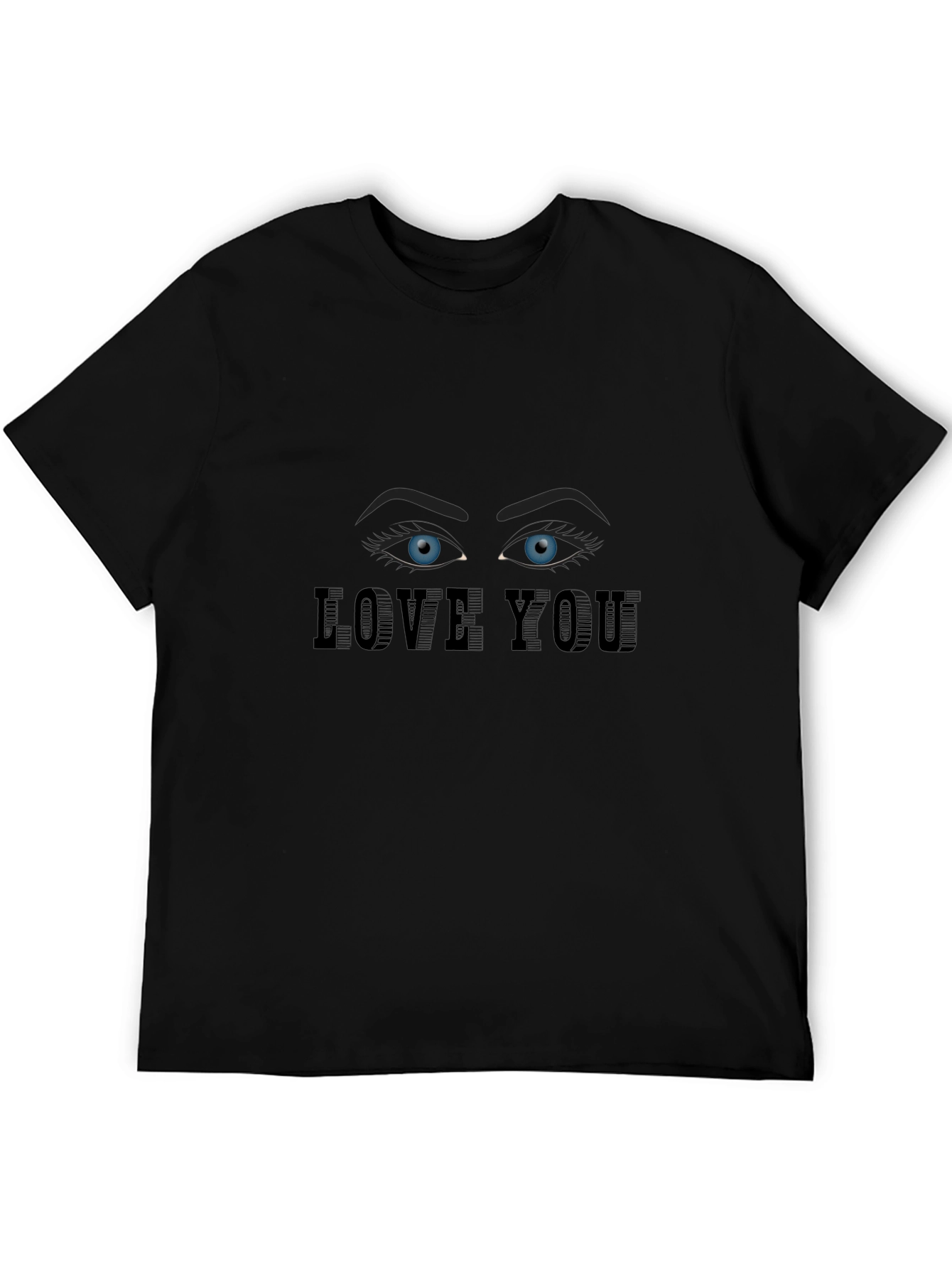 Love You Eyes Graphic T-Shirt - Casual Wear