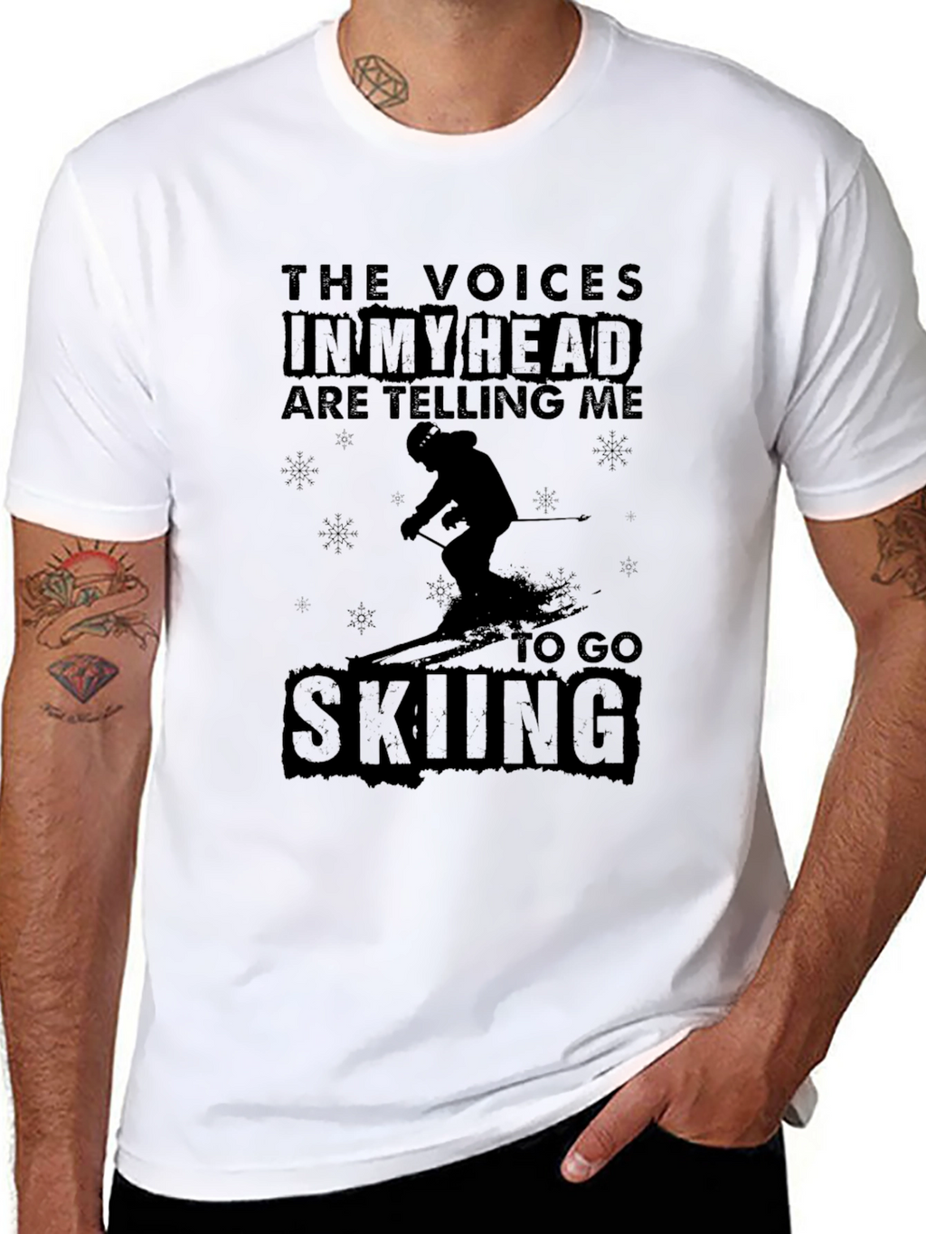 Go Skiing T-Shirt: The Voices in My Head