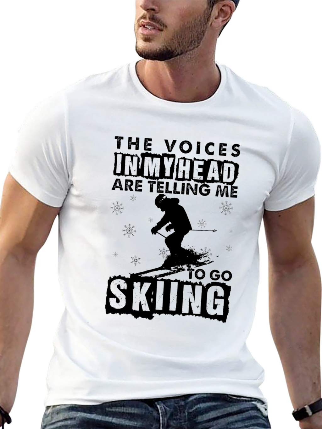 Go Skiing T-Shirt: The Voices in My Head