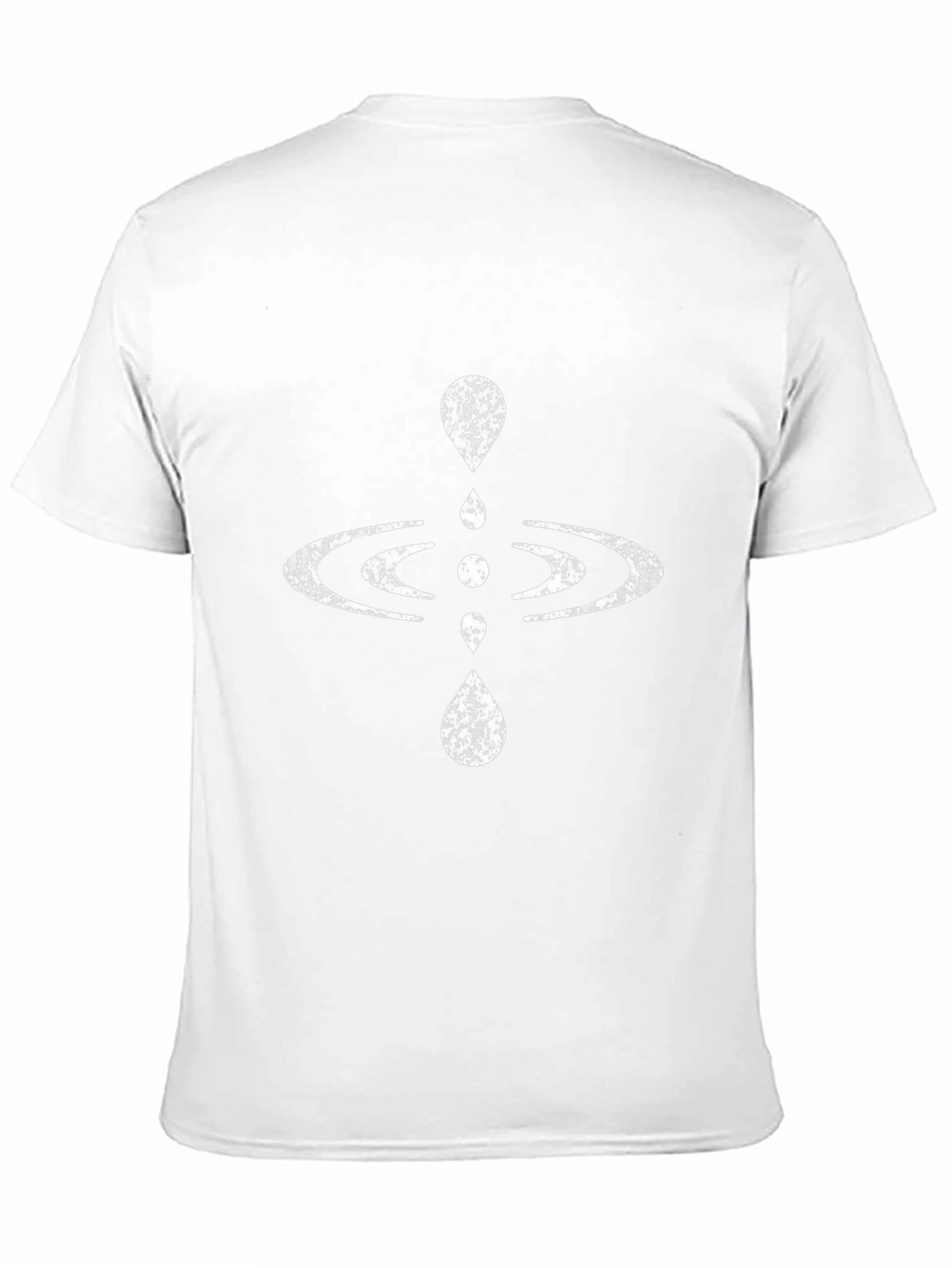 Mens Black Graphic Tee - Water Drop Ripple Design