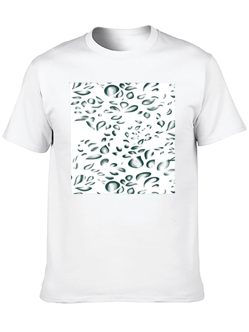 Abstract Drop Pattern Black Tee