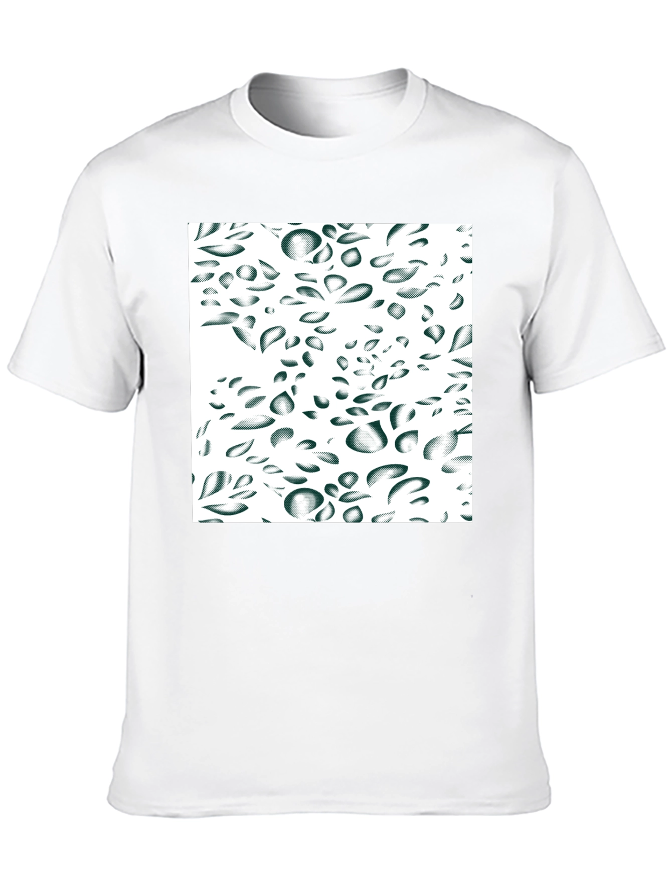 Abstract Drop Pattern Black Tee