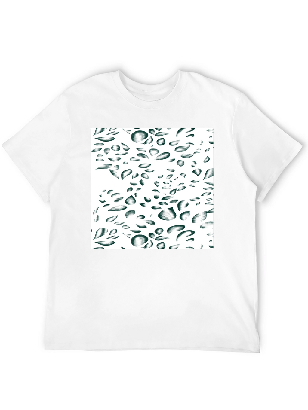 Abstract Drop Pattern Black Tee