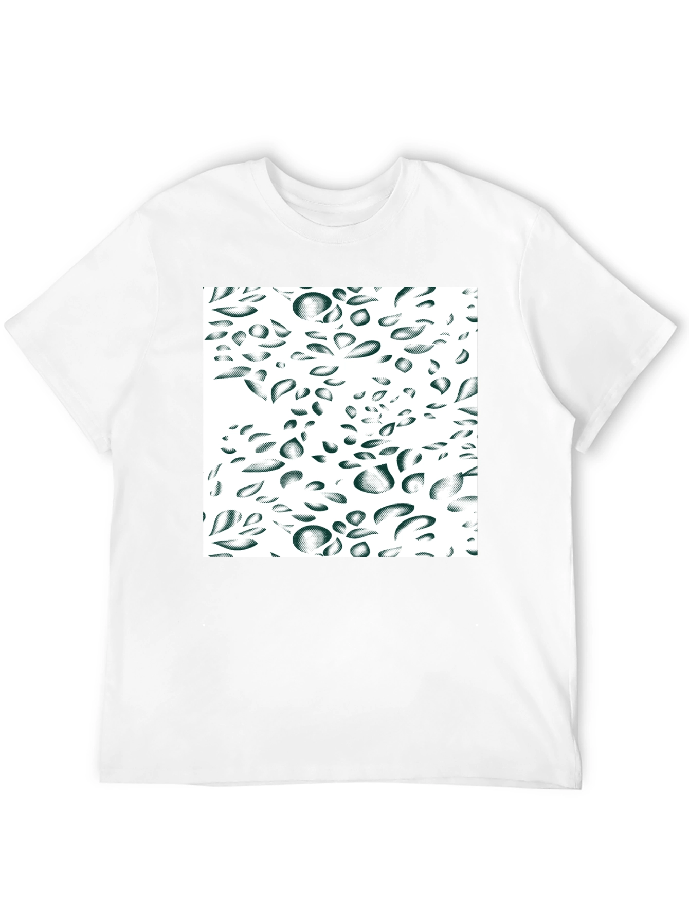 Abstract Drop Pattern Black Tee