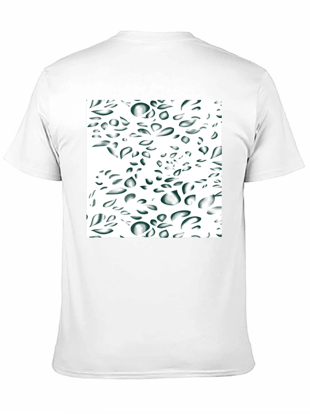 Abstract Drop Pattern Black Tee