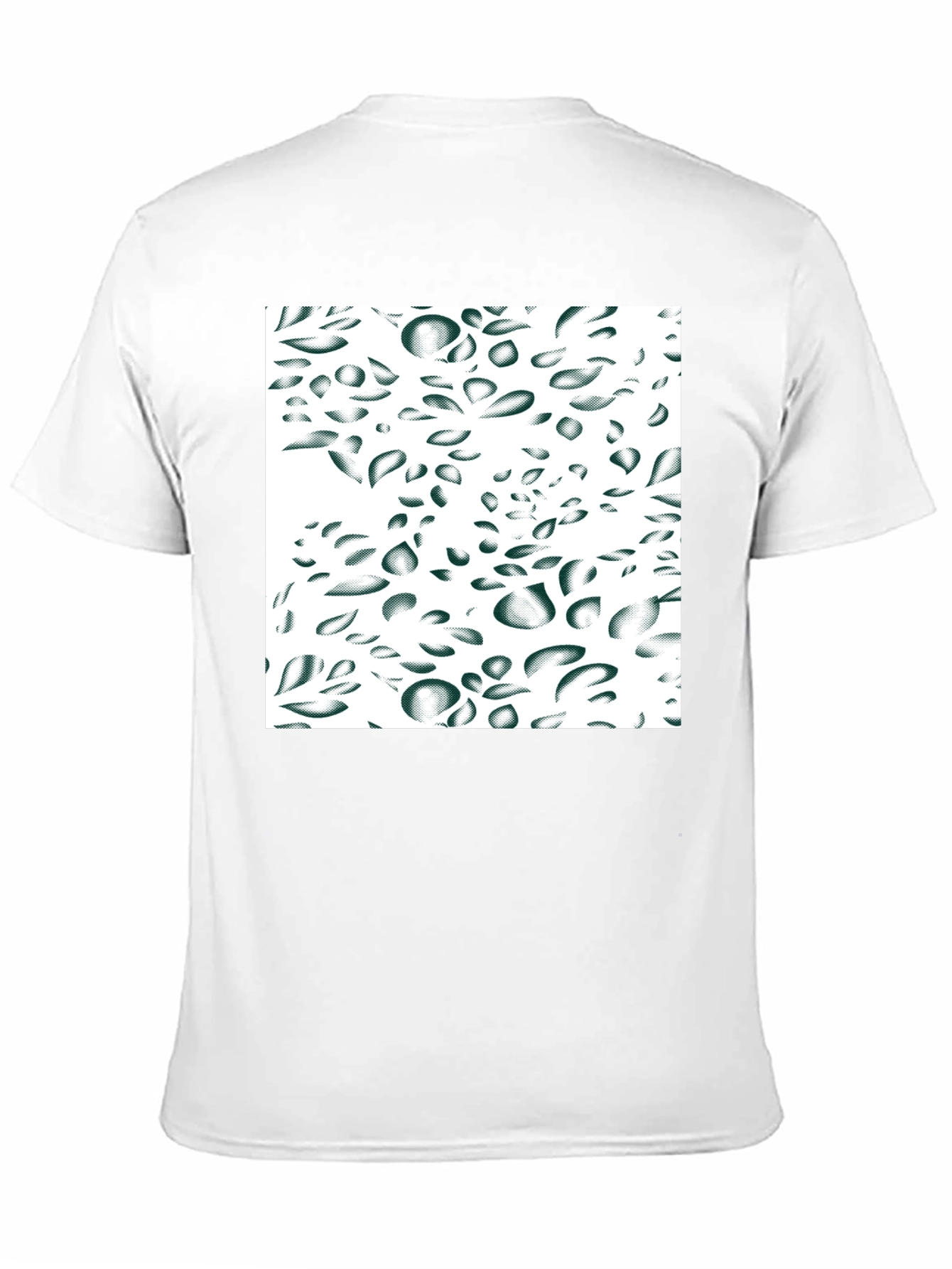 Abstract Drop Pattern Black Tee