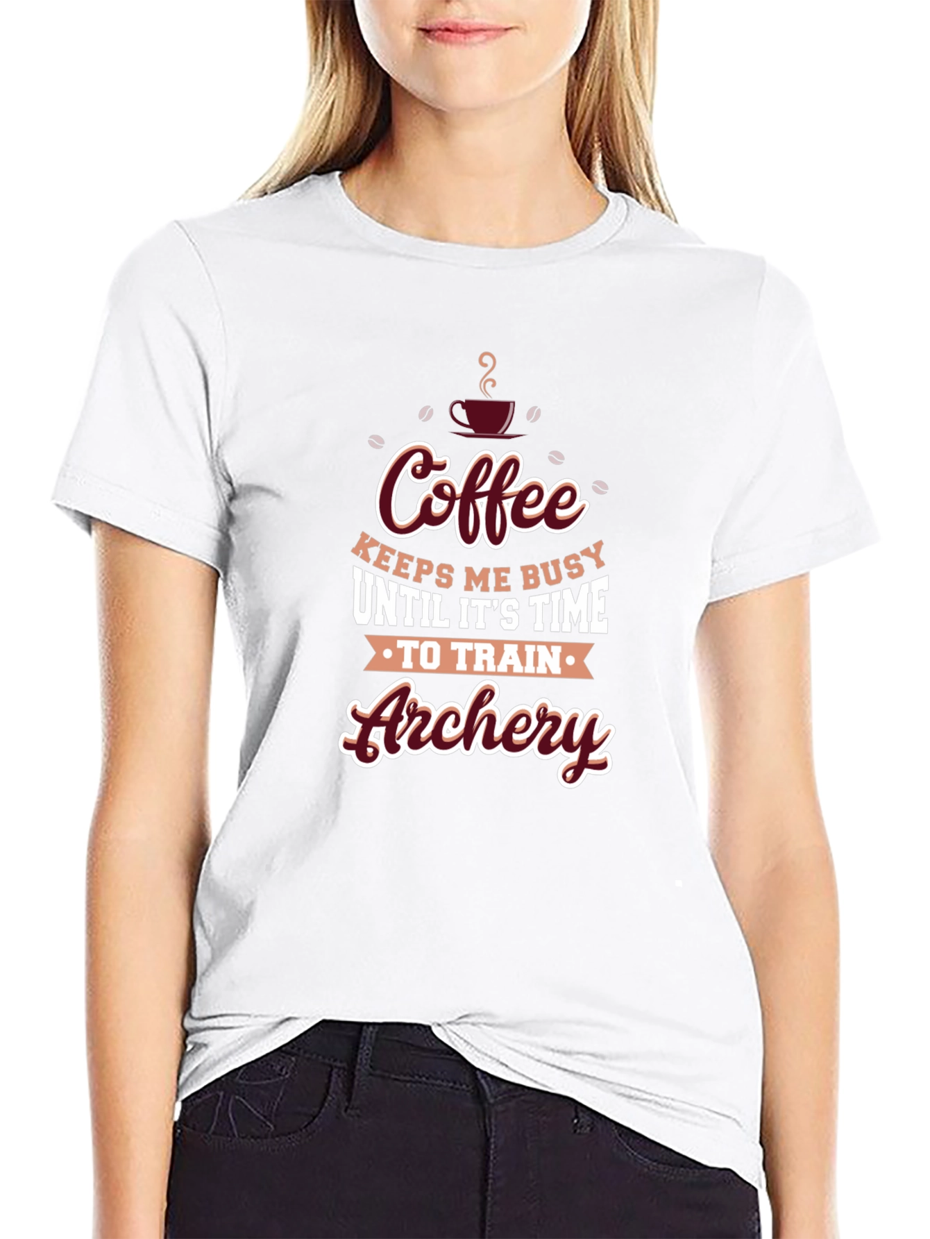 Coffee Archery Training Black T-Shirt