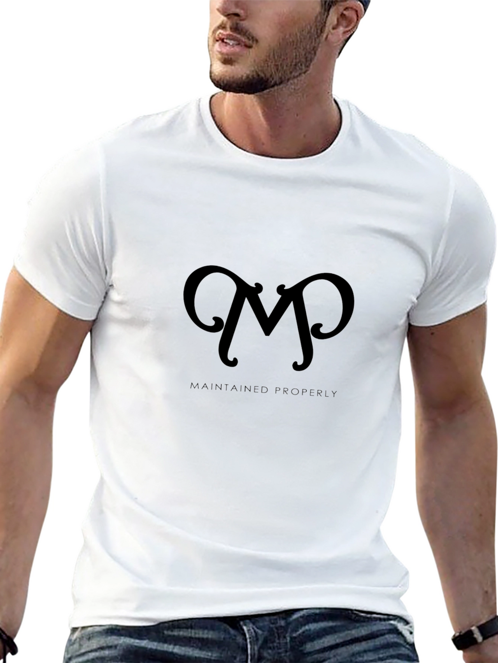 Black Maintained Properly Graphic Tee