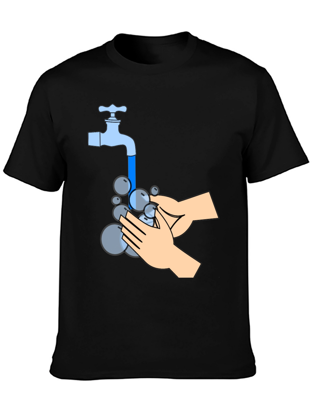 Wash Your Hands Graphic Tee - Black