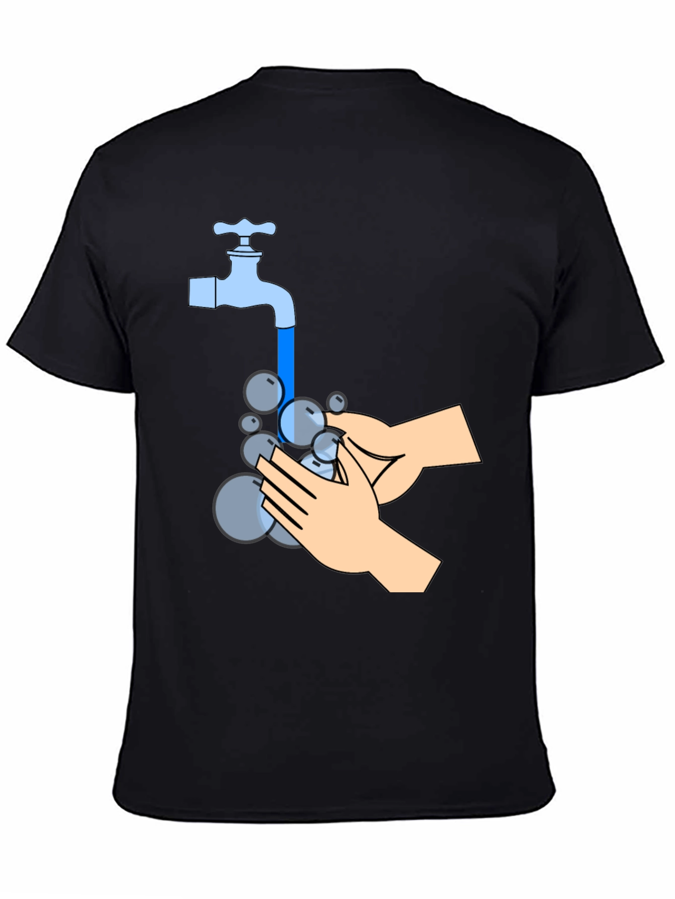Wash Your Hands Graphic Tee - Black