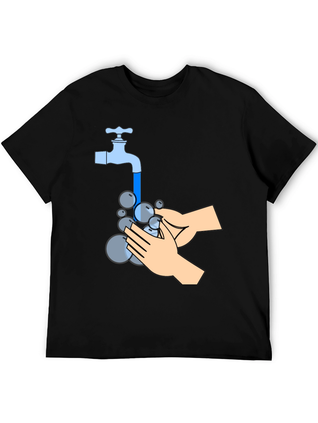 Wash Your Hands Graphic Tee - Black