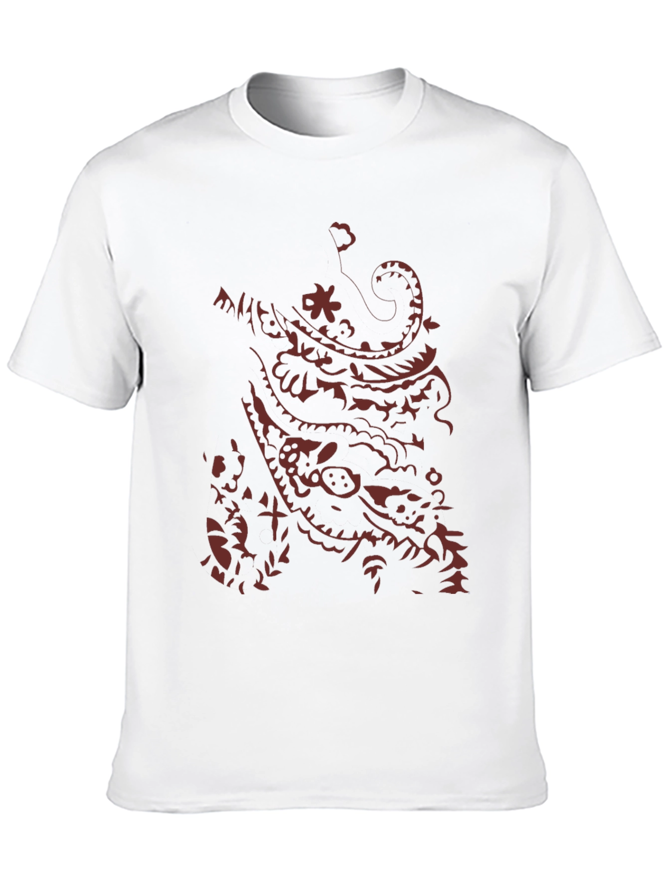 Paisley Graphic Print Black T-Shirt