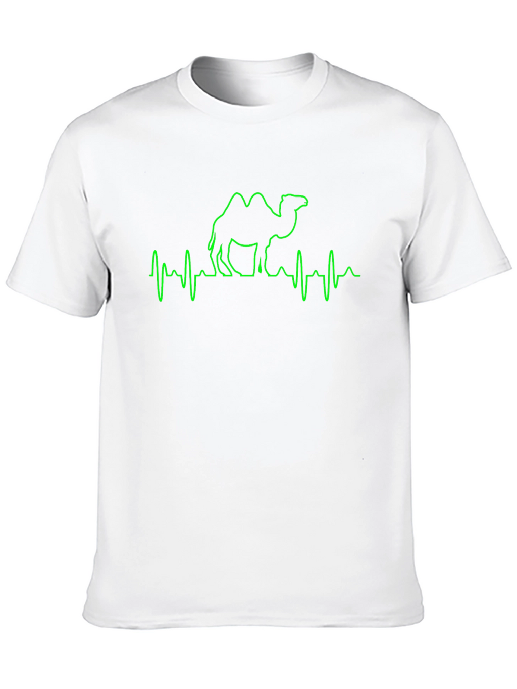 Camel Heartbeat Graphic Tee - Black Cotton T-Shirt