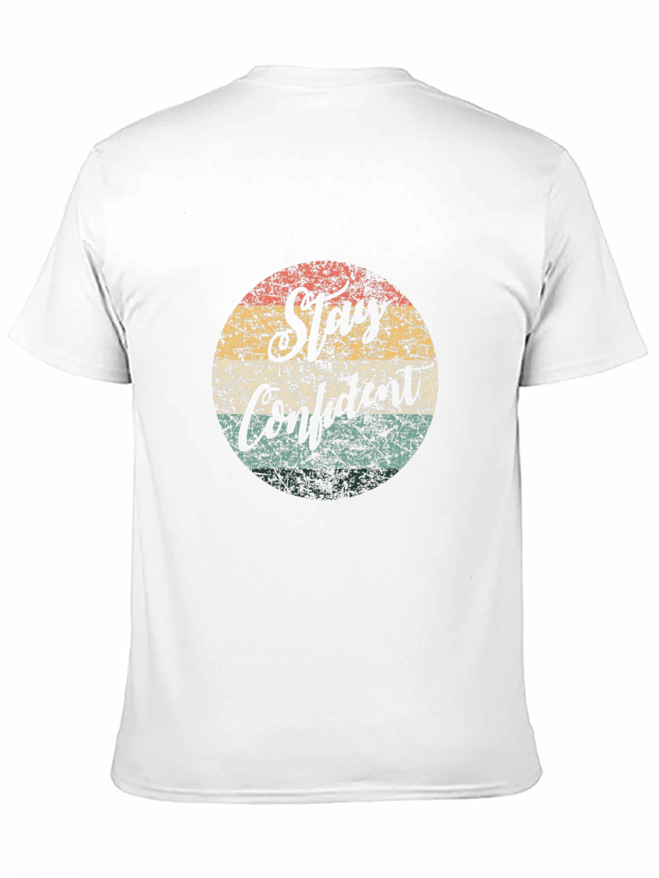Stay Confident Retro Circle Graphic T-Shirt