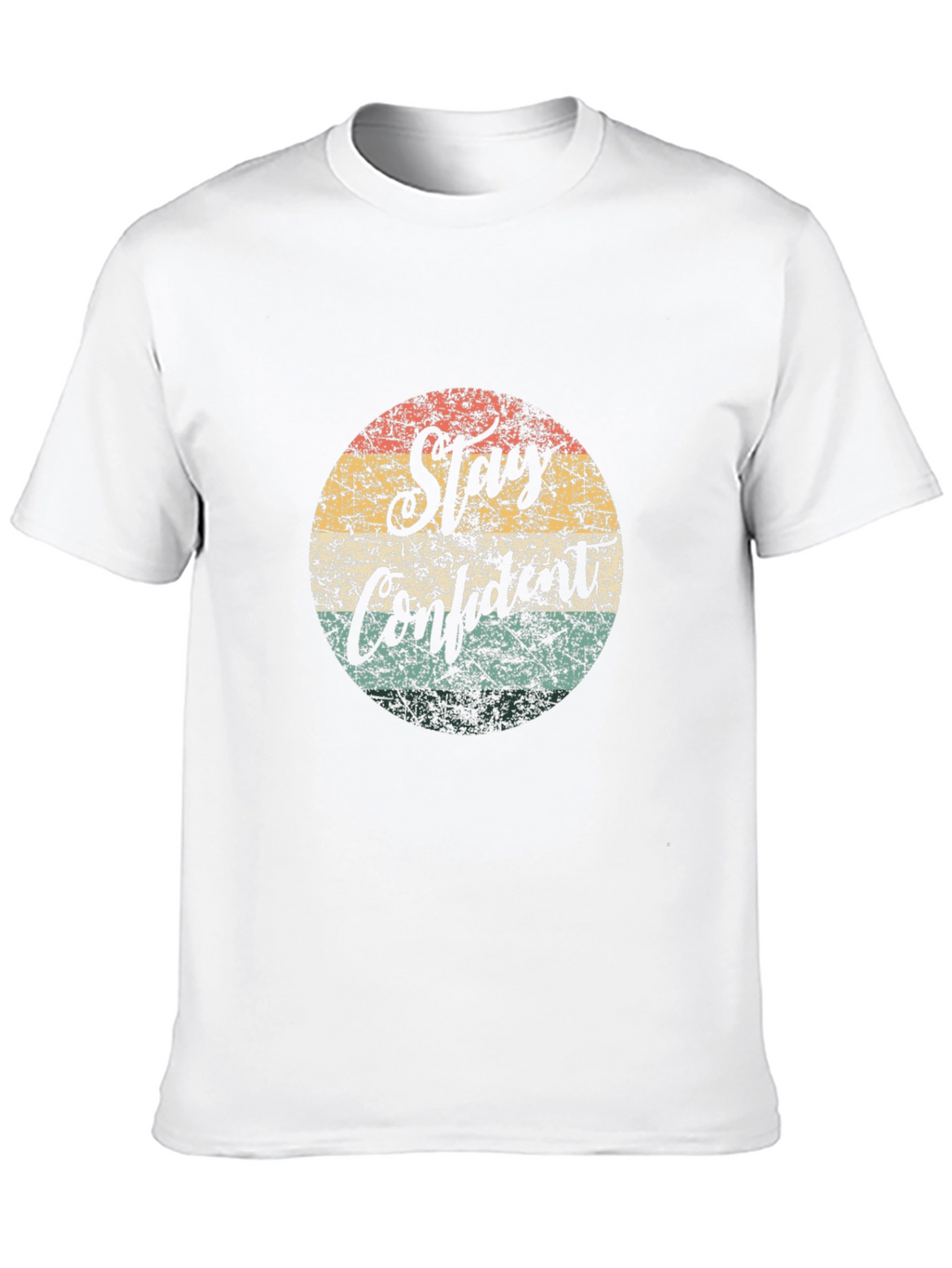 Stay Confident Retro Circle Graphic T-Shirt