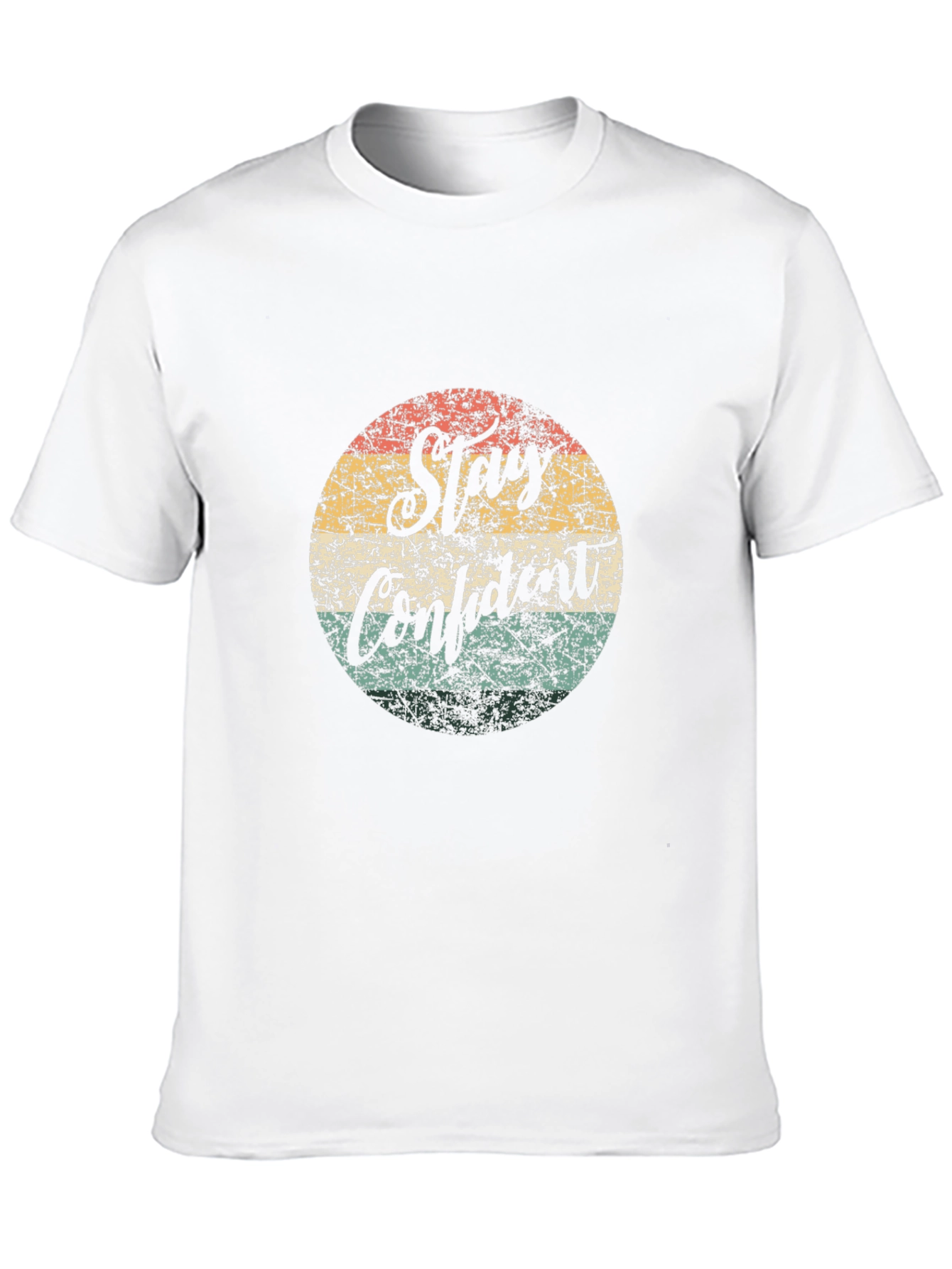 Stay Confident Retro Circle Graphic T-Shirt