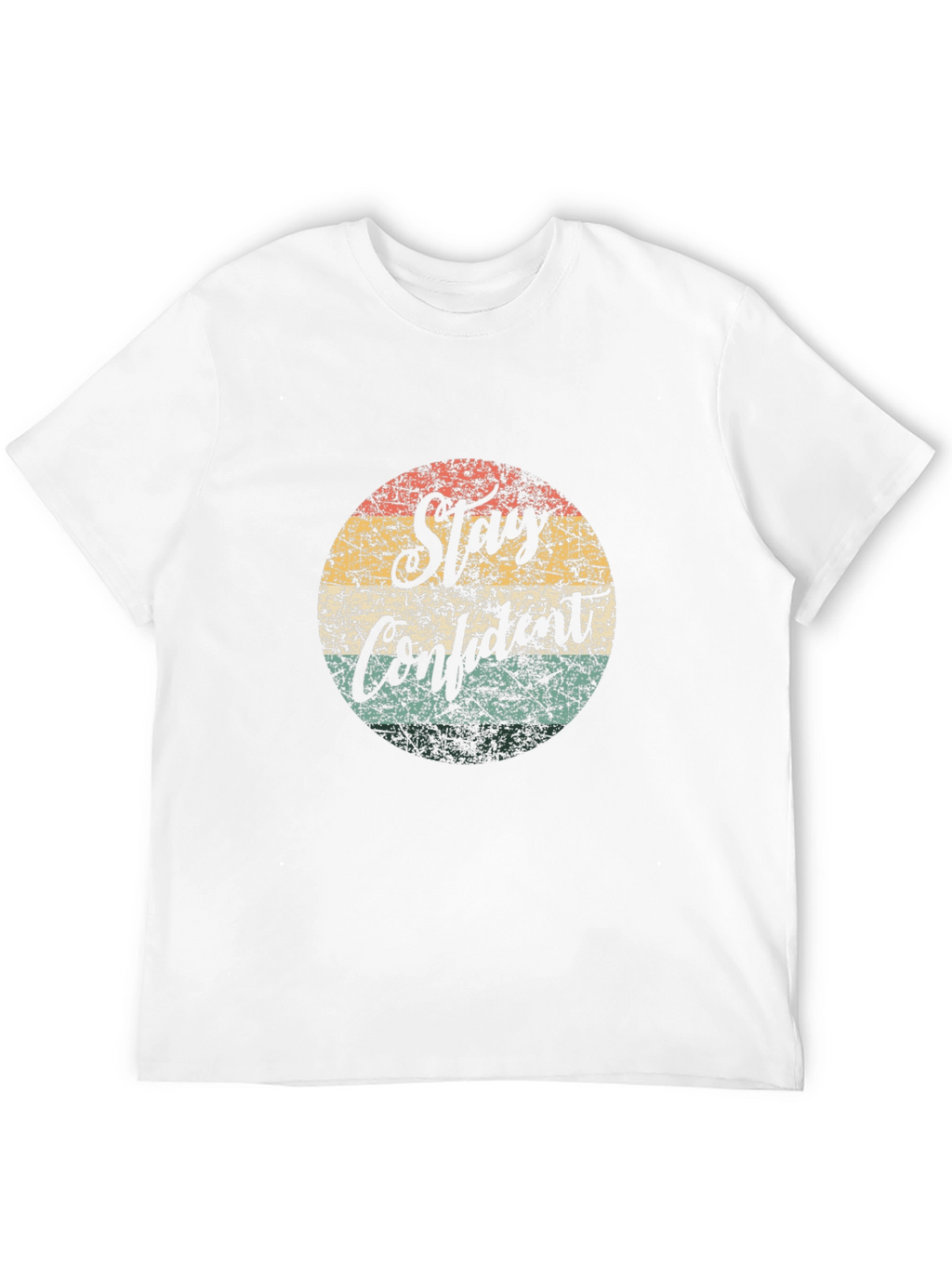 Stay Confident Retro Circle Graphic T-Shirt