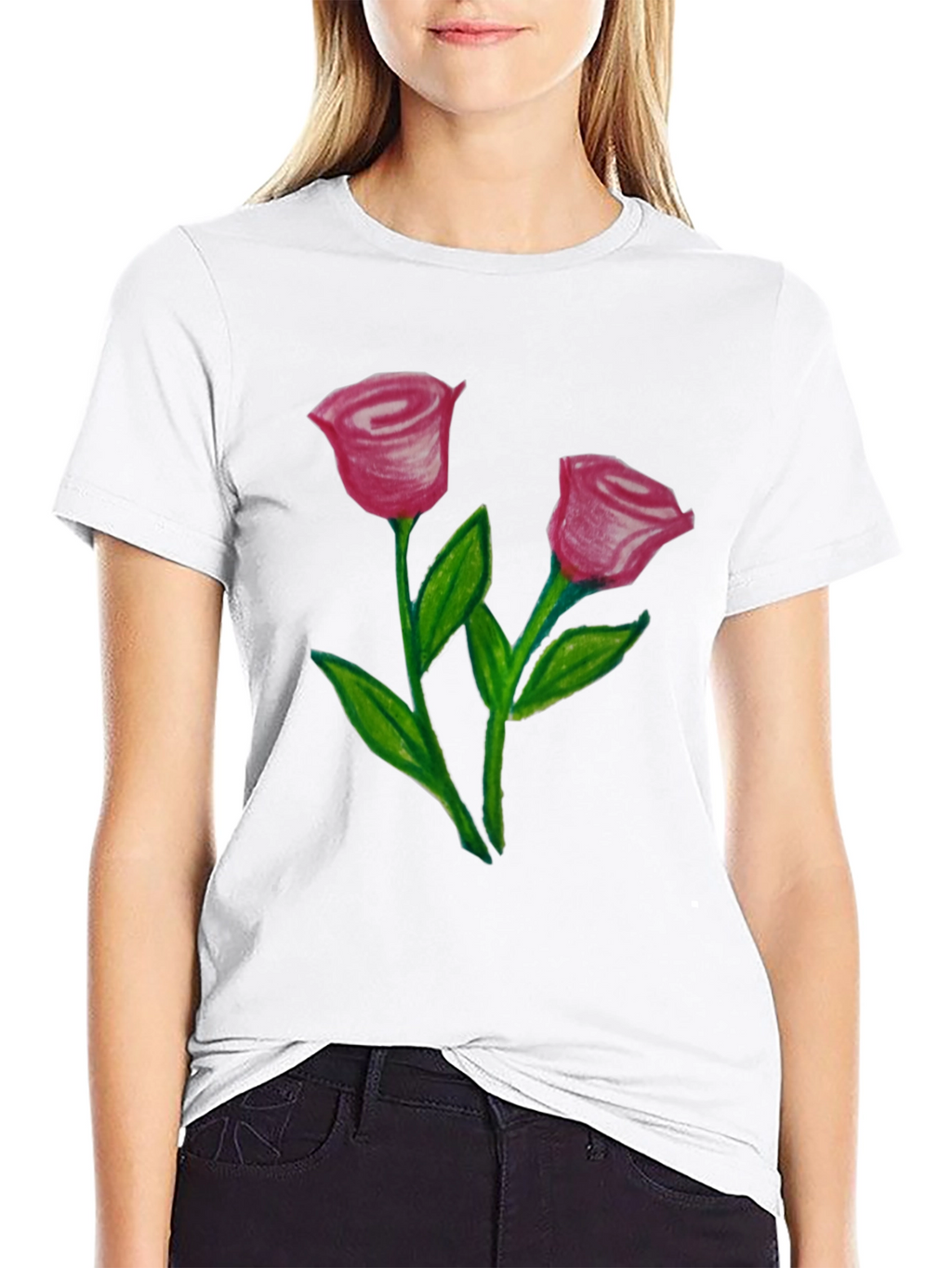 Floral Rose Graphic T-Shirt - Stylish Mens Tee