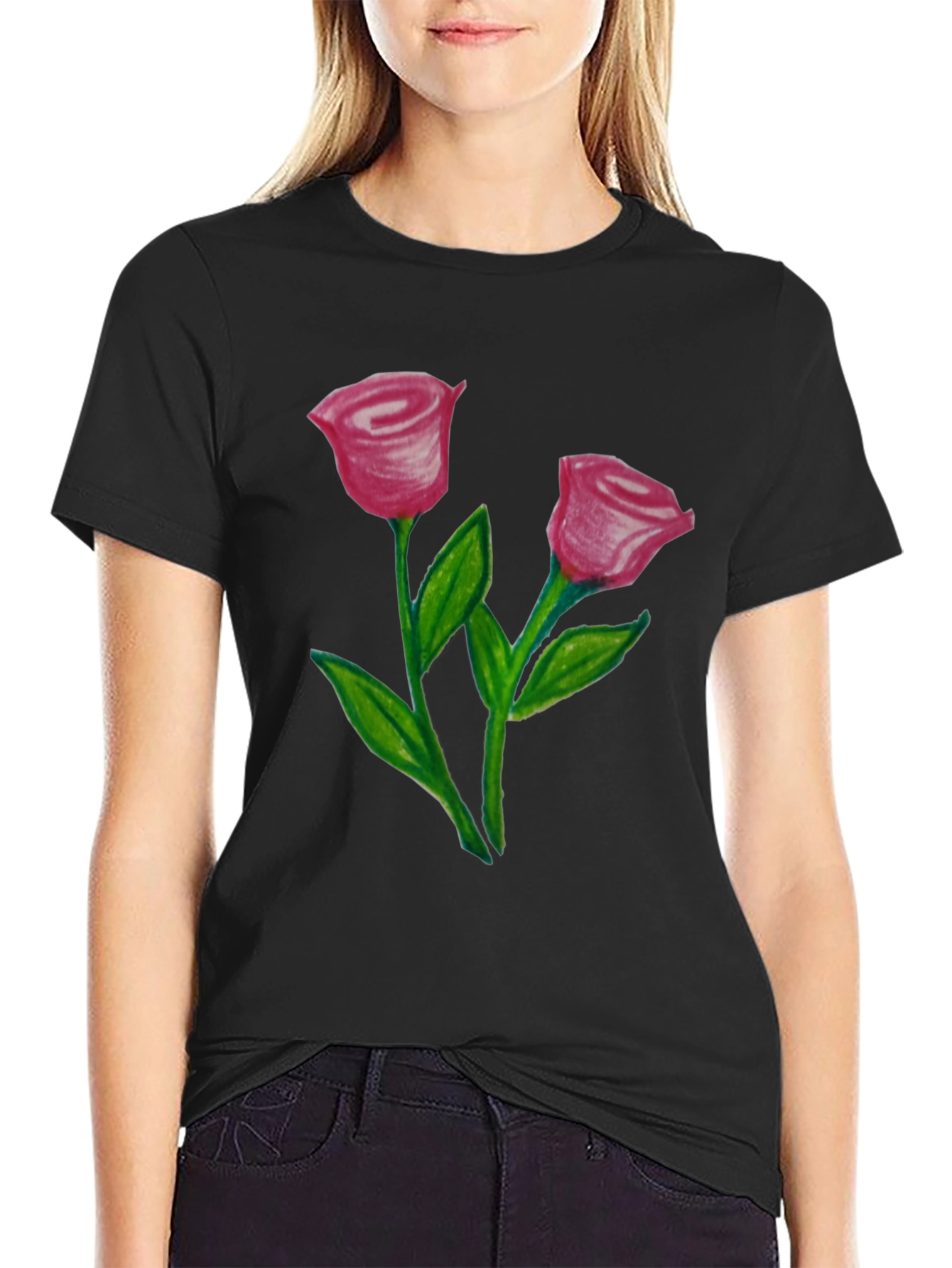 Floral Rose Graphic T-Shirt - Stylish Mens Tee
