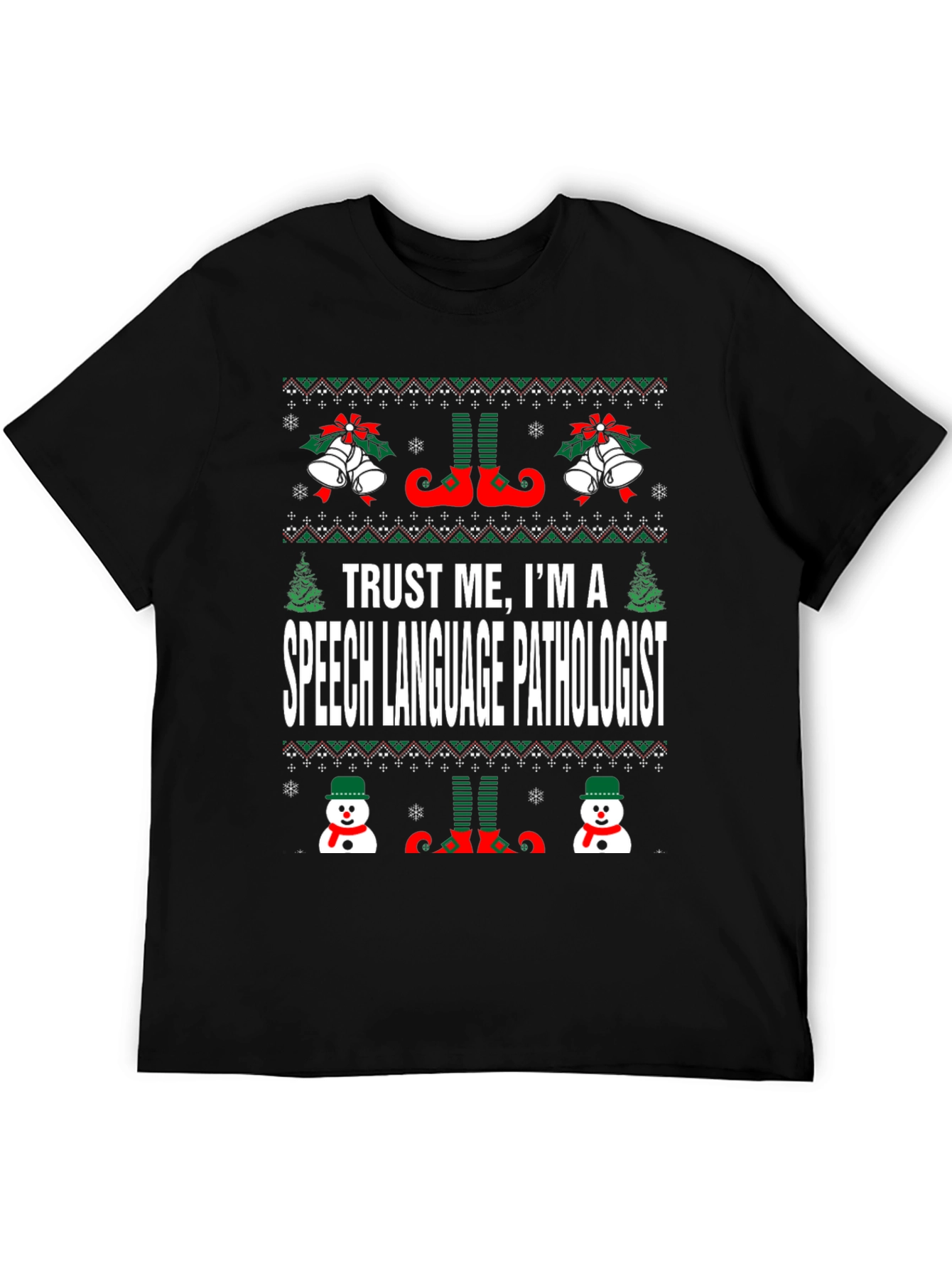 Speech Language Pathologist Ugly Christmas T-Shirt