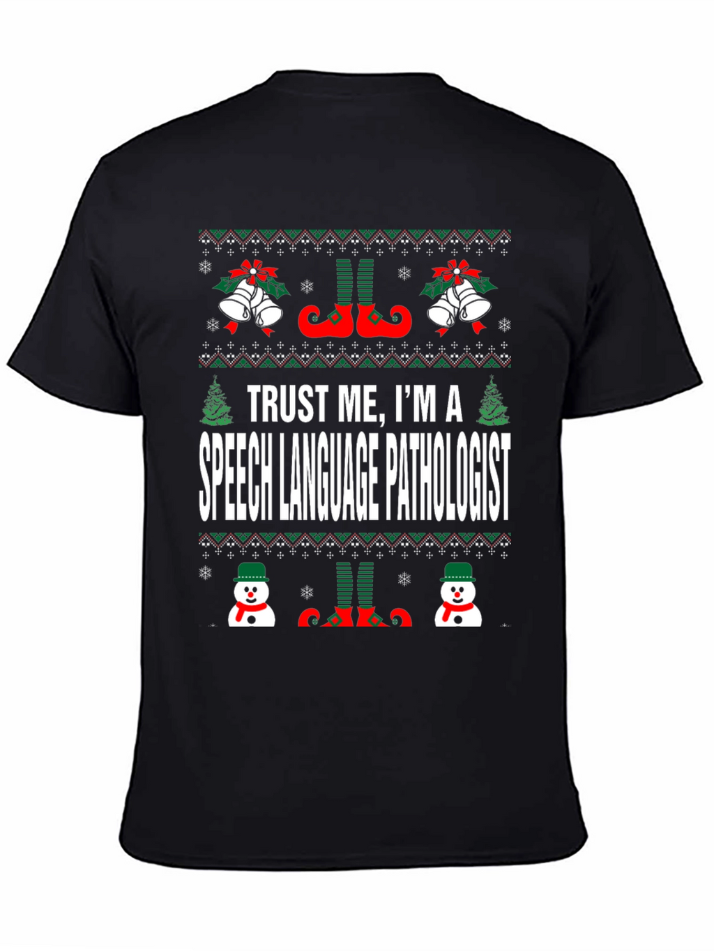 Speech Language Pathologist Ugly Christmas T-Shirt