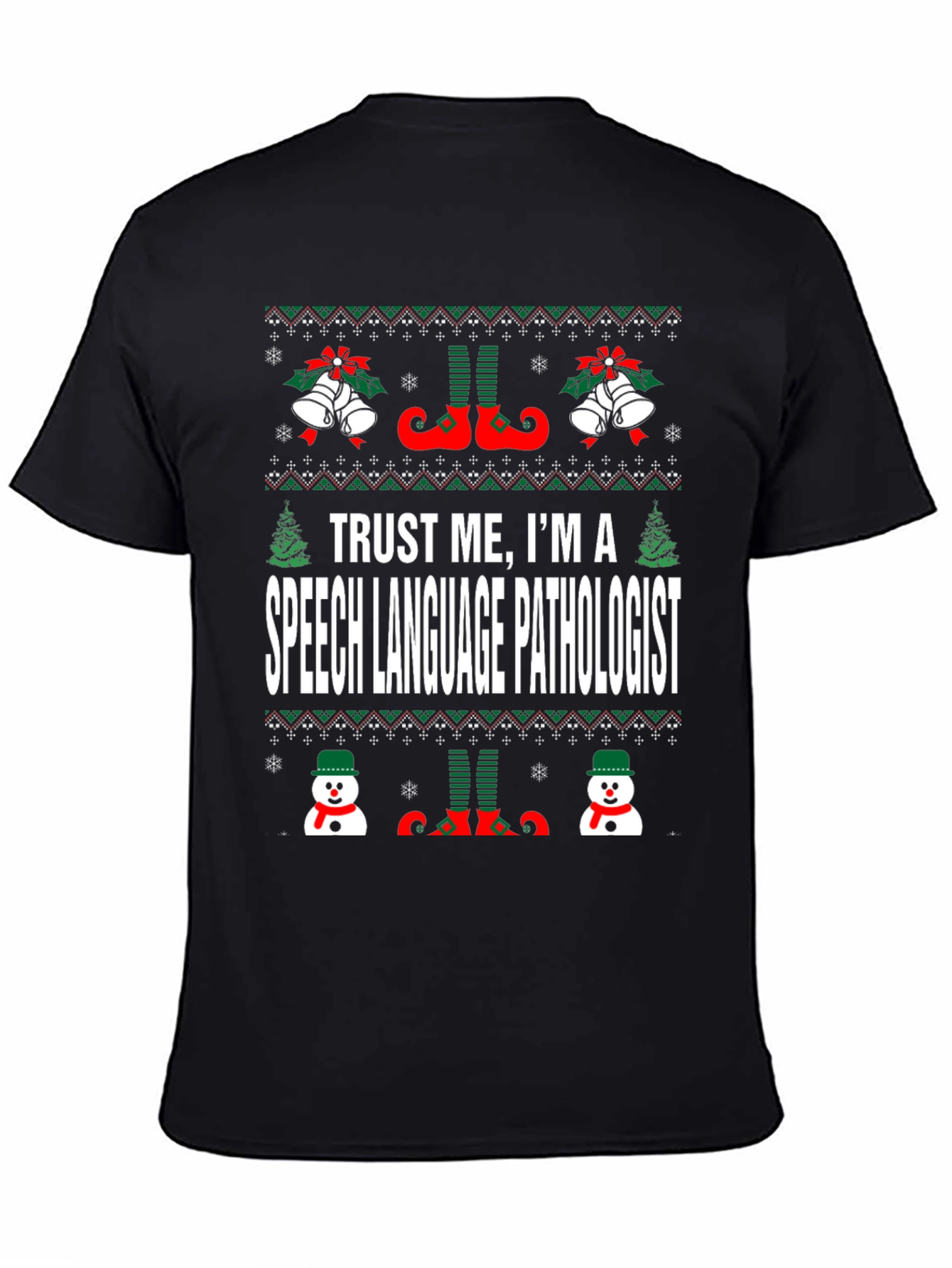 Speech Language Pathologist Ugly Christmas T-Shirt