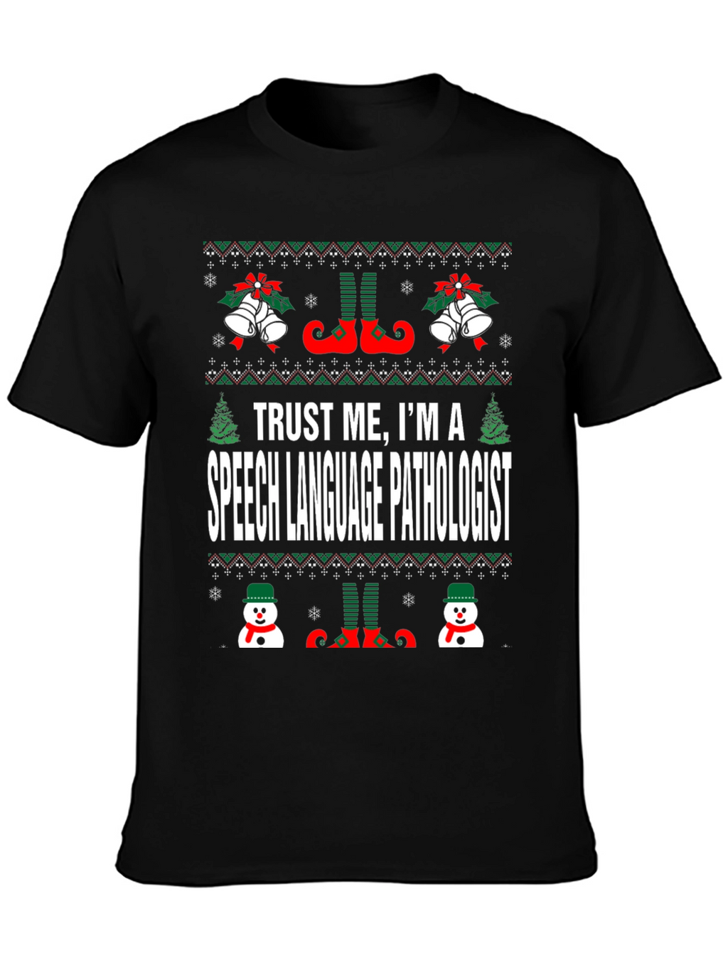 Speech Language Pathologist Ugly Christmas T-Shirt