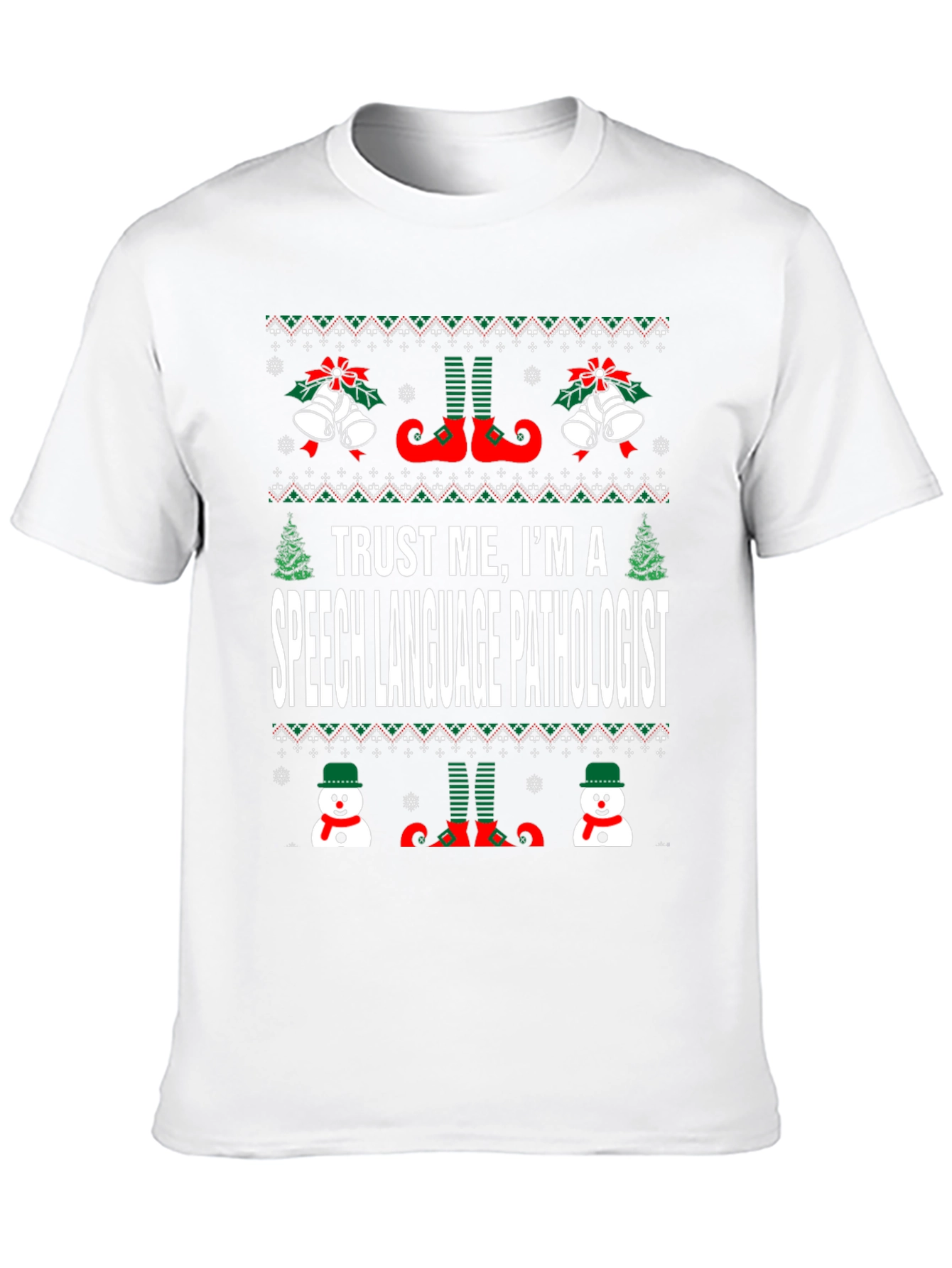 Speech Language Pathologist Ugly Christmas T-Shirt