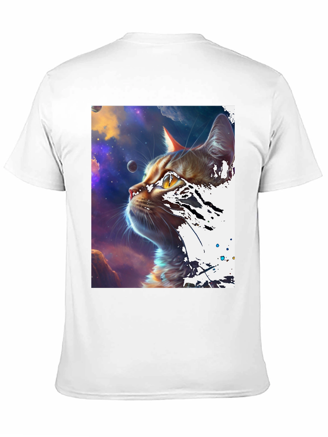 Cosmic Cat Black T-Shirt