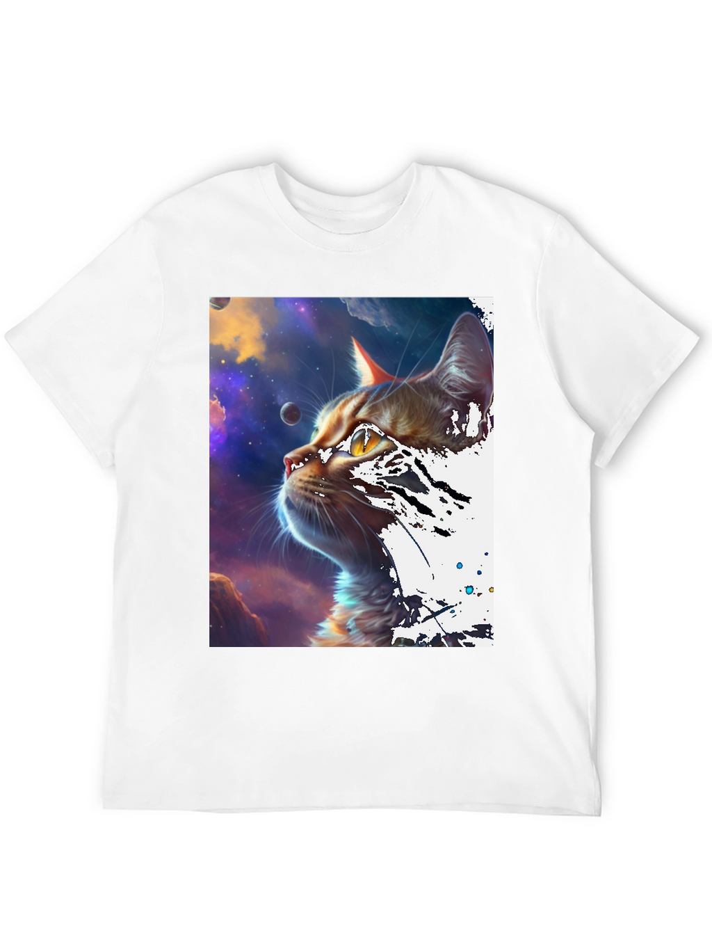 Cosmic Cat Black T-Shirt