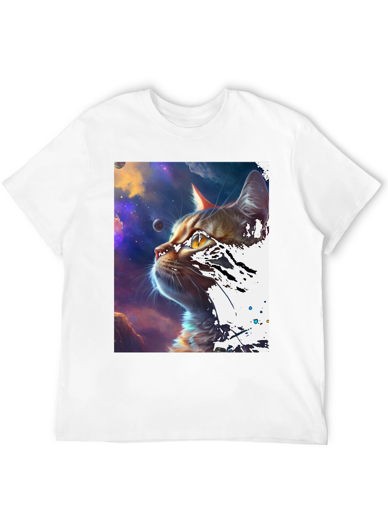Cosmic Cat Black T-Shirt