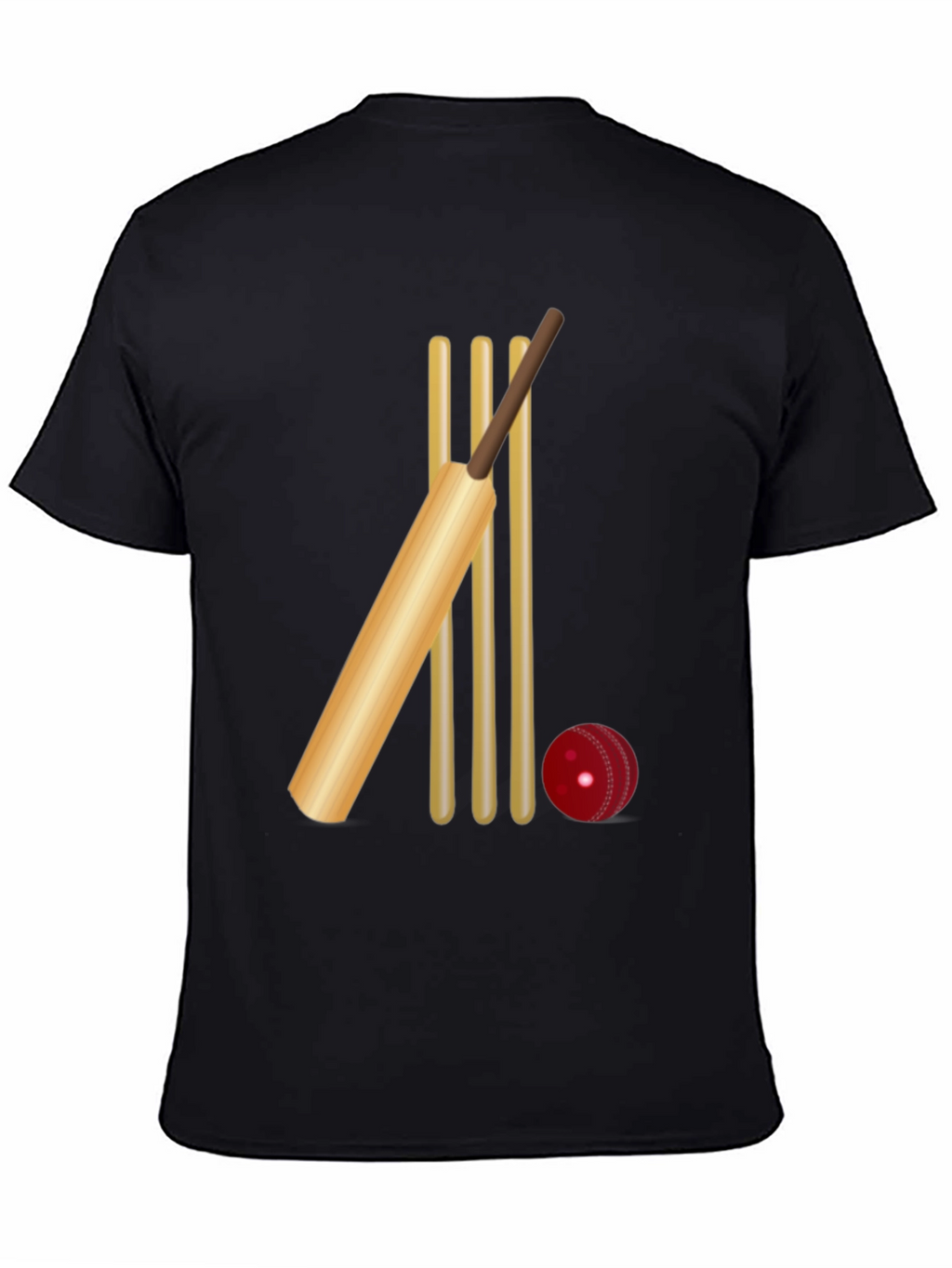 Cricket Bat & Wicket Graphic Tee