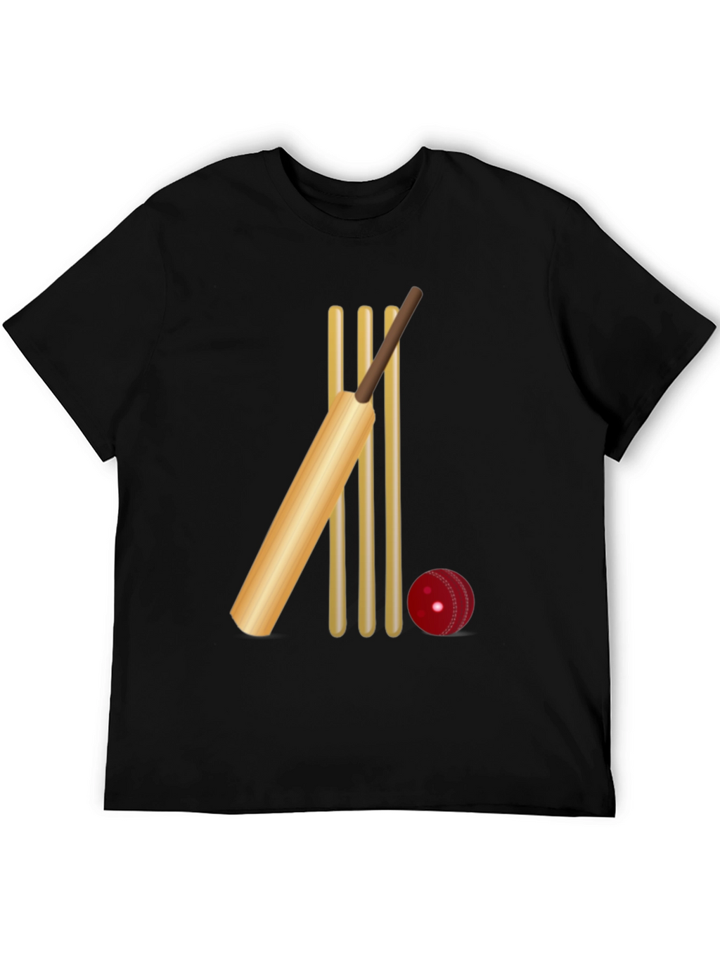 Cricket Bat & Wicket Graphic Tee