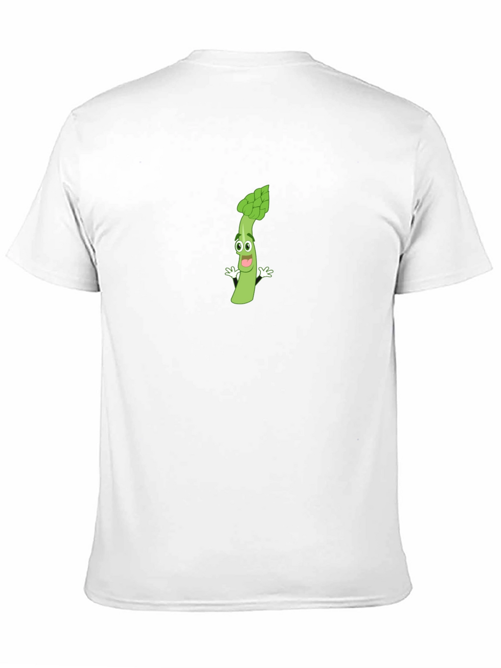 Asparagus Cartoon Graphic T-Shirt - Black