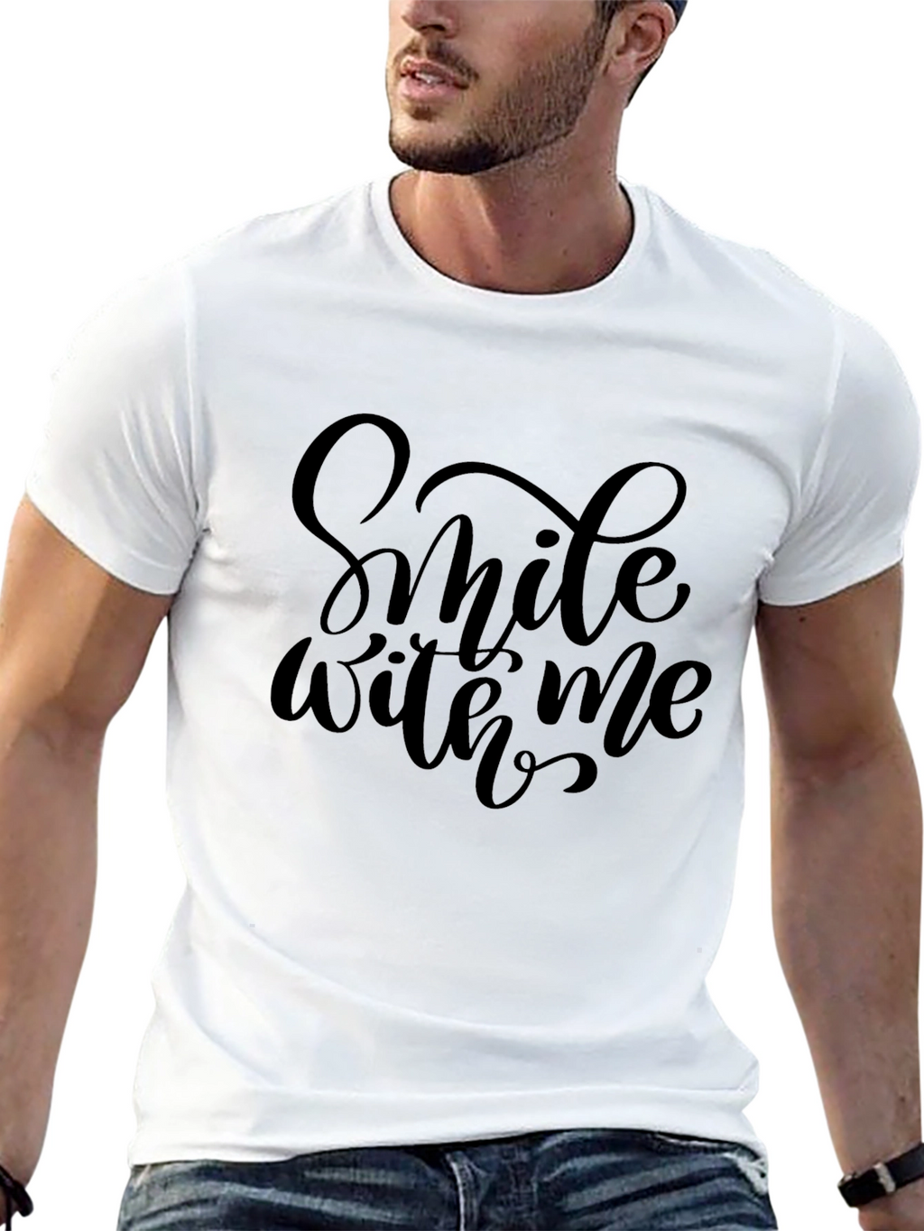 Smile With Me Black T-Shirt