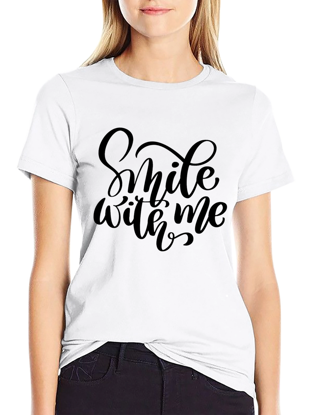 Smile With Me Black T-Shirt