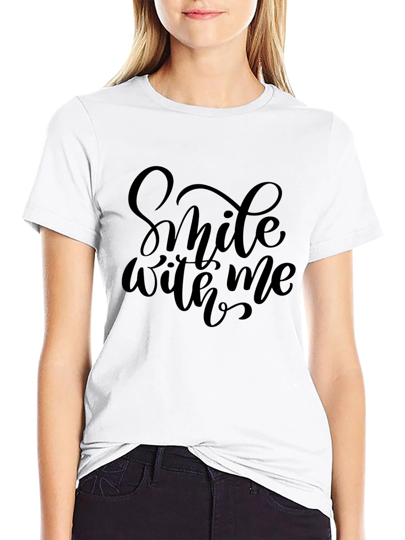 Smile With Me Black T-Shirt