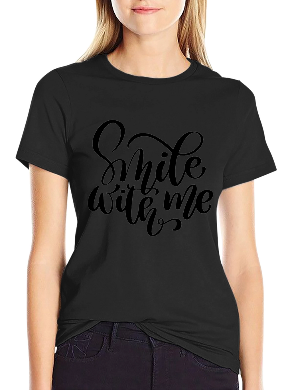 Smile With Me Black T-Shirt