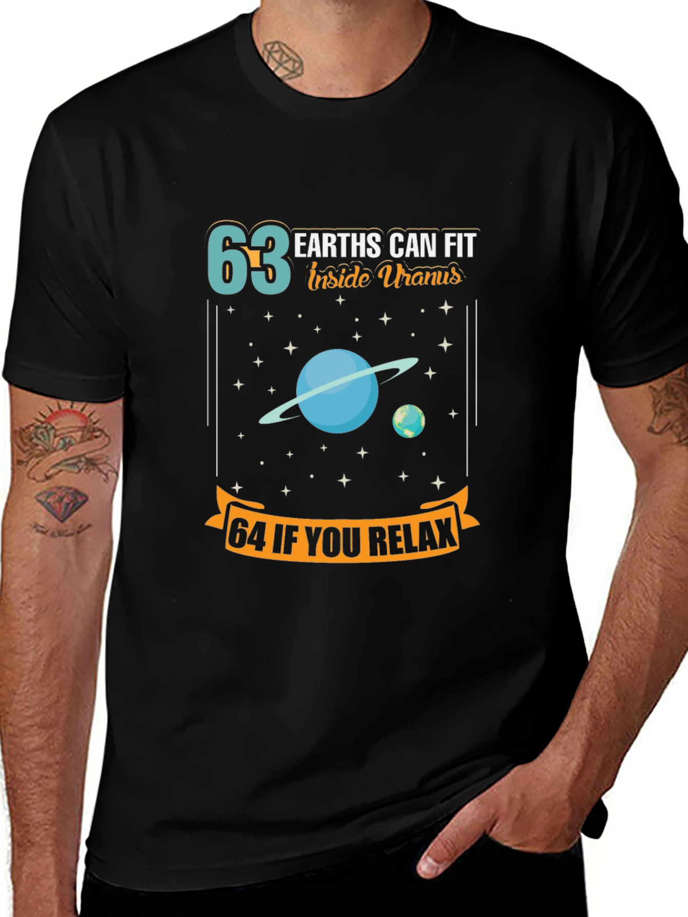 63 Earths Uranus Funny Space T-Shirt