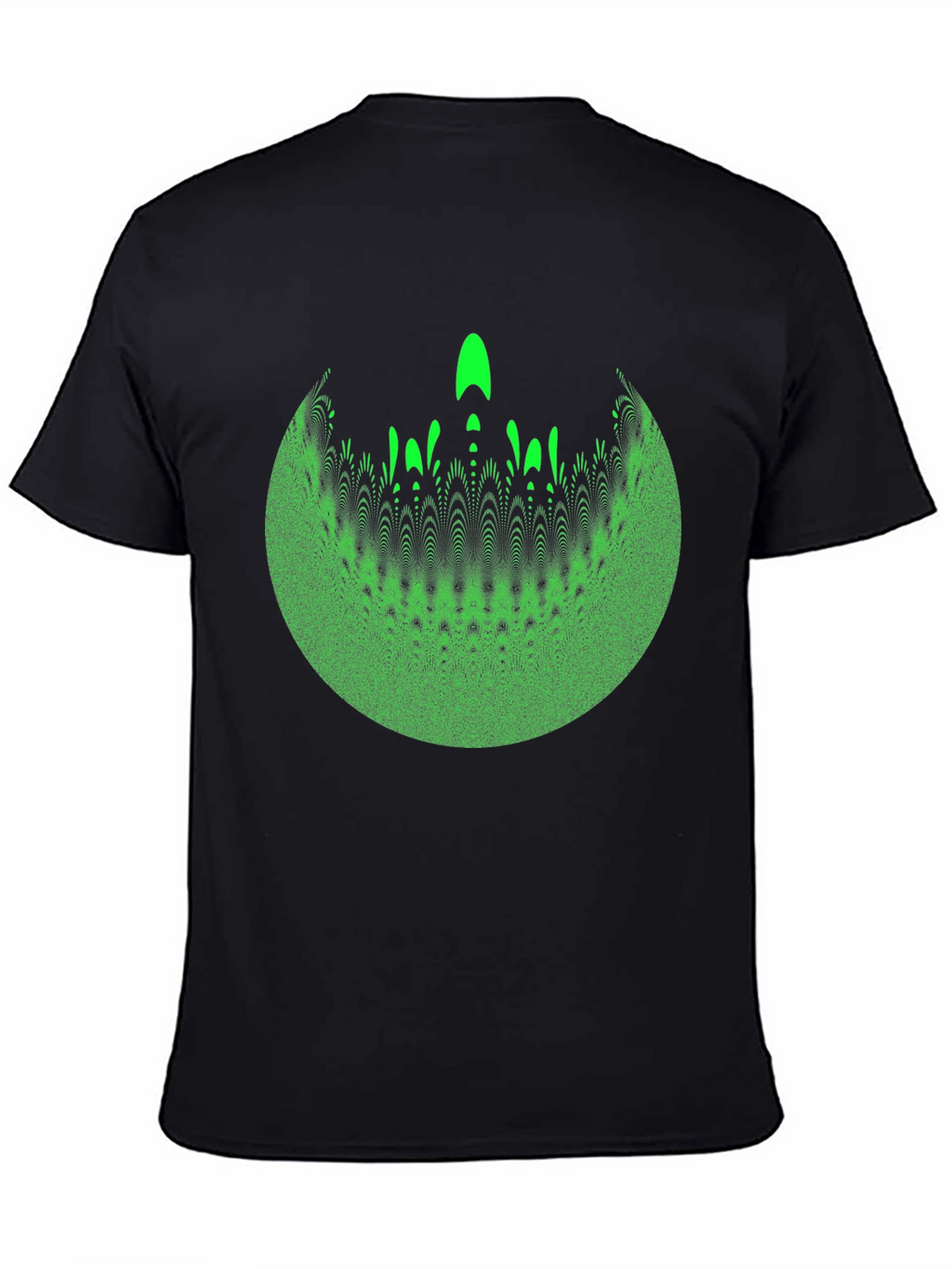 Abstract Green Graphic Print Crew Neck T-Shirt