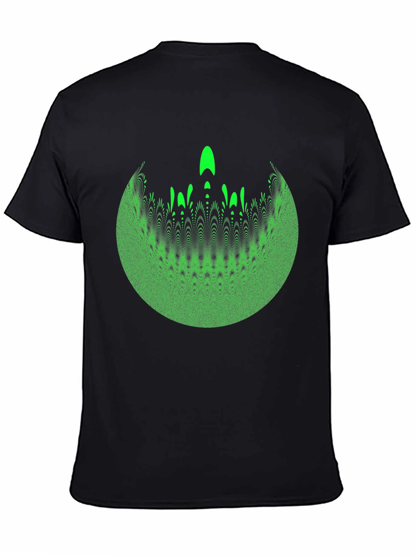 Abstract Green Graphic Print Crew Neck T-Shirt