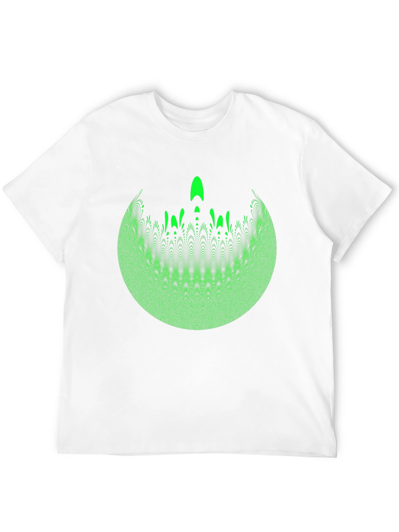 Abstract Green Graphic Print Crew Neck T-Shirt