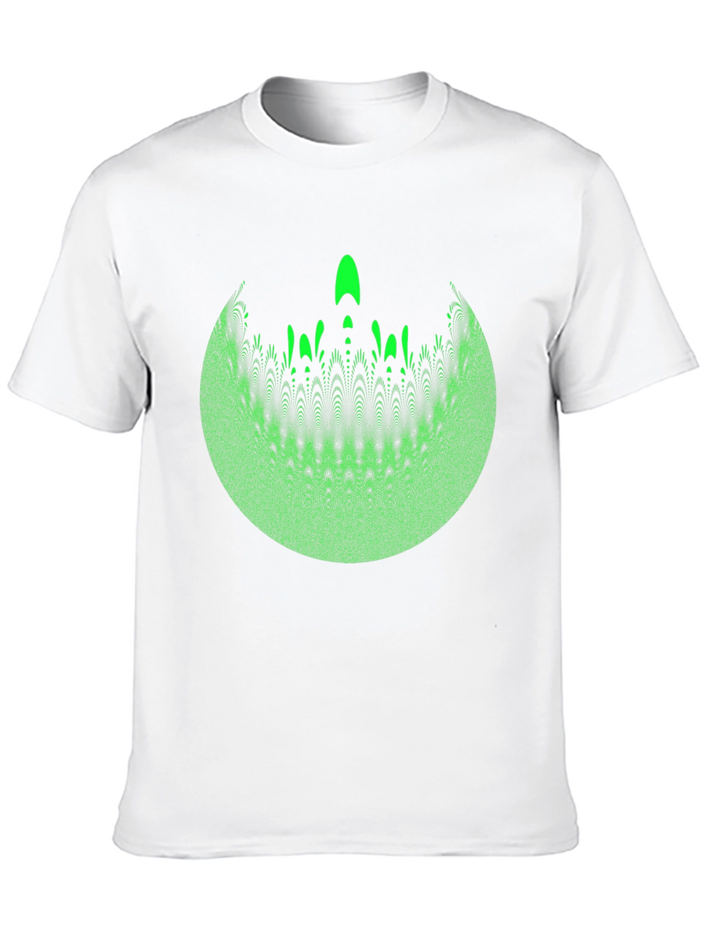 Abstract Green Graphic Print Crew Neck T-Shirt