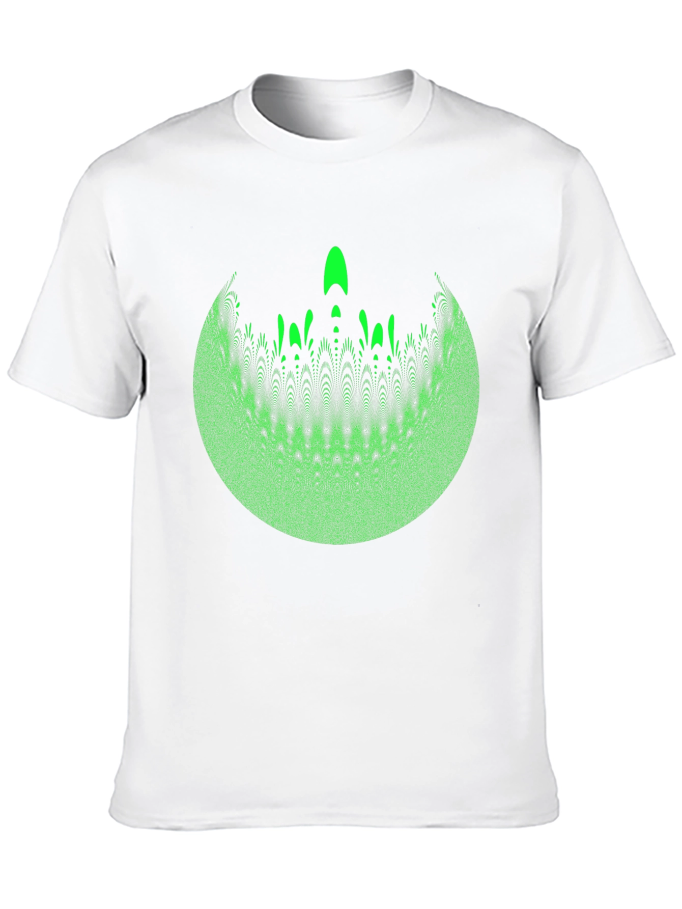 Abstract Green Graphic Print Crew Neck T-Shirt