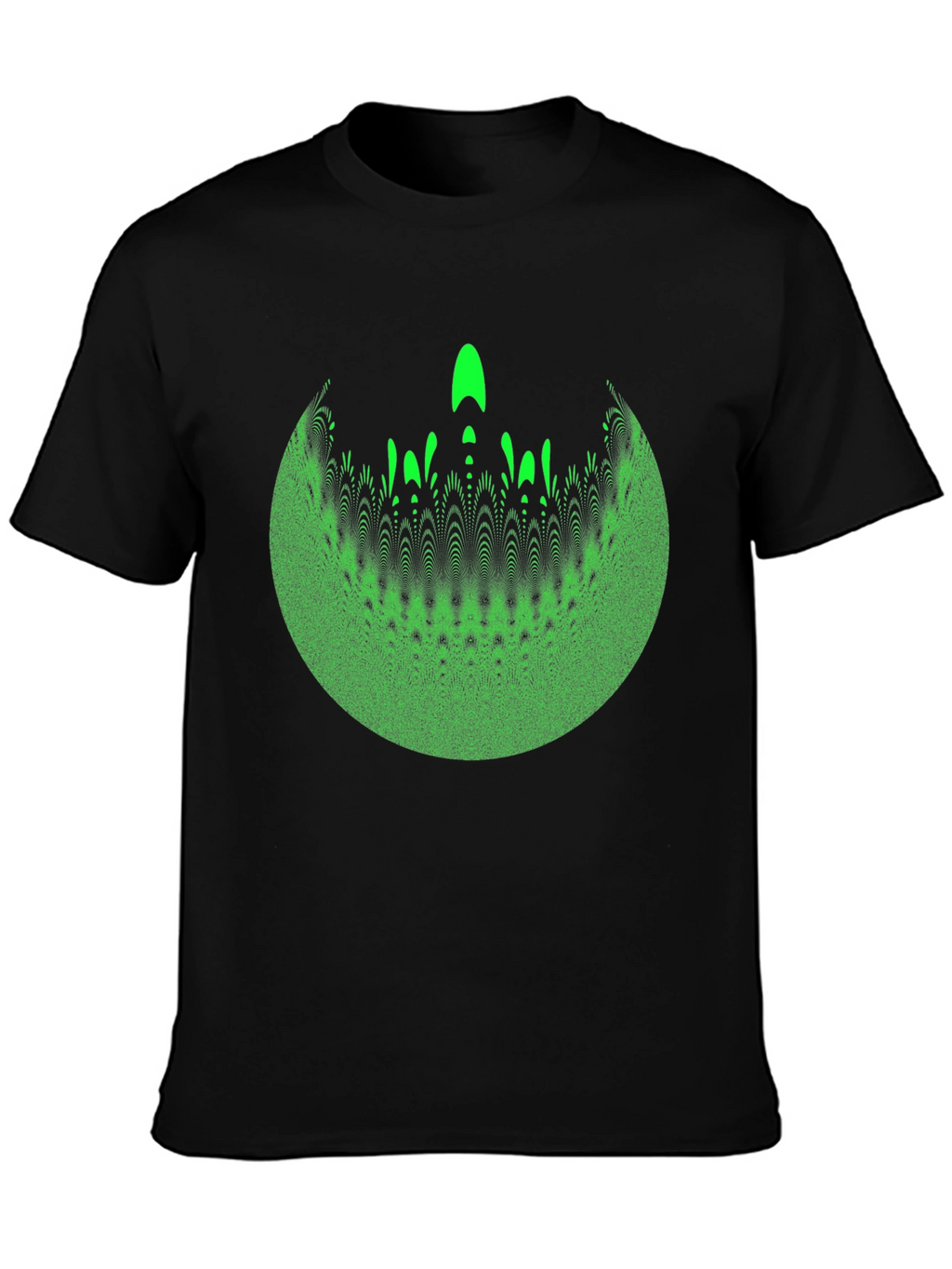 Abstract Green Graphic Print Crew Neck T-Shirt