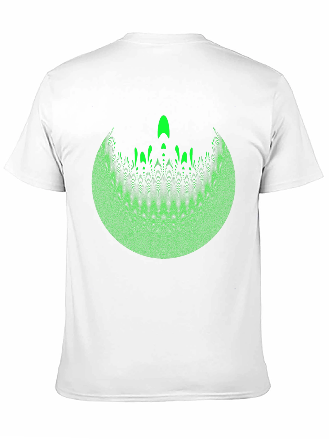 Abstract Green Graphic Print Crew Neck T-Shirt